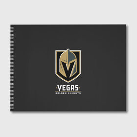 Альбом для рисования с принтом Vegas Golden Knights в Кировске, 100% бумага
 | матовая бумага, плотность 200 мг. | Тематика изображения на принте: 