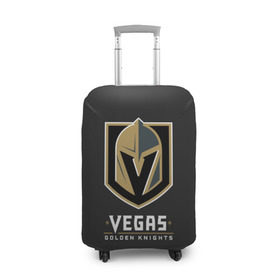 Чехол для чемодана 3D с принтом Vegas Golden Knights в Кировске, 86% полиэфир, 14% спандекс | двустороннее нанесение принта, прорези для ручек и колес | Тематика изображения на принте: 