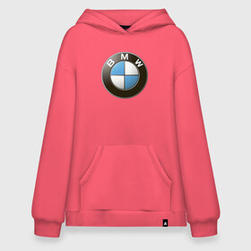Худи SuperOversize хлопок с принтом BMW в Кировске, 70% хлопок, 30% полиэстер, мягкий начес внутри | карман-кенгуру, эластичная резинка на манжетах и по нижней кромке, двухслойный капюшон
 | bmw | logo | бмв | логотип бмв
