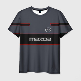 Мужская футболка 3D с принтом Mazda в Кировске, 100% полиэфир | прямой крой, круглый вырез горловины, длина до линии бедер | 