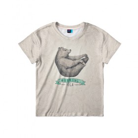 Детская футболка 3D с принтом Утренняя Йога в Кировске, 100% гипоаллергенный полиэфир | прямой крой, круглый вырез горловины, длина до линии бедер, чуть спущенное плечо, ткань немного тянется | 