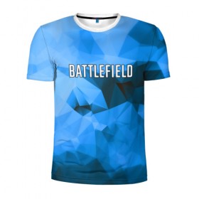 Мужская футболка 3D спортивная с принтом Battlefield в Кировске, 100% полиэстер с улучшенными характеристиками | приталенный силуэт, круглая горловина, широкие плечи, сужается к линии бедра | 