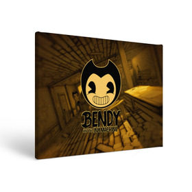 Холст прямоугольный с принтом Bendy and the ink machine (33) в Кировске, 100% ПВХ |  | bendy | bendy and the ink machine | бенди | бенди и чернильная машина