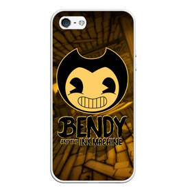 Чехол для iPhone 5/5S матовый с принтом Bendy and the ink machine (33) в Кировске, Силикон | Область печати: задняя сторона чехла, без боковых панелей | bendy | bendy and the ink machine | бенди | бенди и чернильная машина