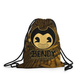 Рюкзак-мешок 3D с принтом Bendy and the ink machine (33) в Кировске, 100% полиэстер | плотность ткани — 200 г/м2, размер — 35 х 45 см; лямки — толстые шнурки, застежка на шнуровке, без карманов и подкладки | bendy | bendy and the ink machine | бенди | бенди и чернильная машина