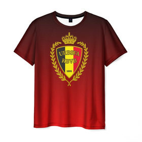 Мужская футболка 3D с принтом Сборная Бельгии в Кировске, 100% полиэфир | прямой крой, круглый вырез горловины, длина до линии бедер | сборная бельгии | футбол  | чемпионат мира