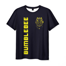 Мужская футболка 3D с принтом Bumblebee в Кировске, 100% полиэфир | прямой крой, круглый вырез горловины, длина до линии бедер | Тематика изображения на принте: bumblebee | бамблби | герой | камаро | прайм | трансформеры | фильм | шевроле