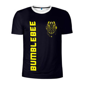Мужская футболка 3D спортивная с принтом Bumblebee в Кировске, 100% полиэстер с улучшенными характеристиками | приталенный силуэт, круглая горловина, широкие плечи, сужается к линии бедра | bumblebee | бамблби | герой | камаро | прайм | трансформеры | фильм | шевроле