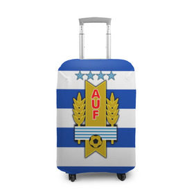 Чехол для чемодана 3D с принтом Сборная Уругвая по футболу в Кировске, 86% полиэфир, 14% спандекс | двустороннее нанесение принта, прорези для ручек и колес | 