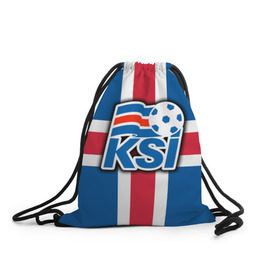 Рюкзак-мешок 3D с принтом Сборная Исландии флаг в Кировске, 100% полиэстер | плотность ткани — 200 г/м2, размер — 35 х 45 см; лямки — толстые шнурки, застежка на шнуровке, без карманов и подкладки | 