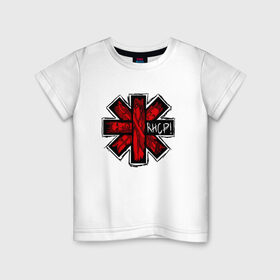 Детская футболка хлопок с принтом Red Hot Chili Peppers в Кировске, 100% хлопок | круглый вырез горловины, полуприлегающий силуэт, длина до линии бедер | red hot chili peppers | rhcp | перцы | ред хот чили пепперс | рхчп | рэд