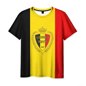 Мужская футболка 3D с принтом Сборная Бельгии флаг в Кировске, 100% полиэфир | прямой крой, круглый вырез горловины, длина до линии бедер | Тематика изображения на принте: бельгия | европы | мира | чемпионат | чм