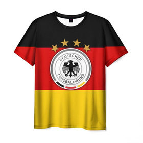 Мужская футболка 3D с принтом Сборная Германии флаг в Кировске, 100% полиэфир | прямой крой, круглый вырез горловины, длина до линии бедер | германия | европы | мира | чемпионат | чм