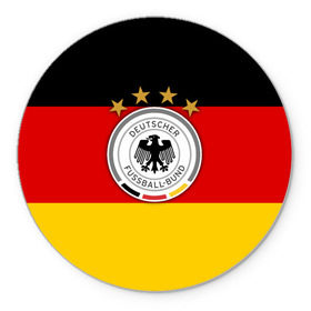 Коврик круглый с принтом Сборная Германии флаг в Кировске, резина и полиэстер | круглая форма, изображение наносится на всю лицевую часть | германия | европы | мира | чемпионат | чм