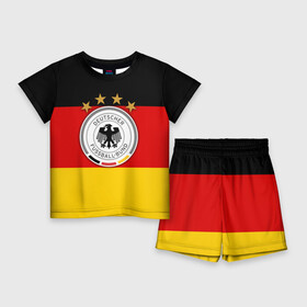 Детский костюм с шортами 3D с принтом Сборная Германии флаг в Кировске,  |  | германия | европы | мира | чемпионат | чм