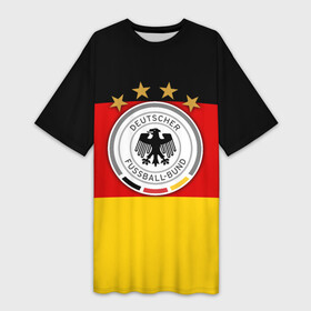 Платье-футболка 3D с принтом Сборная Германии флаг в Кировске,  |  | Тематика изображения на принте: германия | европы | мира | чемпионат | чм