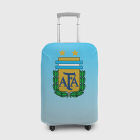 Чехол для чемодана 3D с принтом Сборная Аргентина в Кировске, 86% полиэфир, 14% спандекс | двустороннее нанесение принта, прорези для ручек и колес | сборная аргентина | футбол. | чемпионат мира