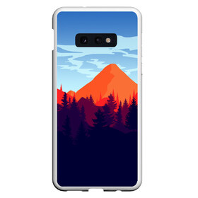 Чехол для Samsung S10E с принтом Firewatch collection в Кировске, Силикон | Область печати: задняя сторона чехла, без боковых панелей | Тематика изображения на принте: art | campo santo | firewatch | game | горы | закат | игра | лес | пейзаж | пожарный дозор | солнце | холмы