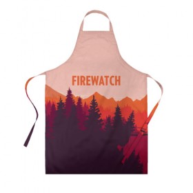 Фартук 3D с принтом FIREWATCH в Кировске, 100% полиэстер | общий размер — 65 х 85 см, ширина нагрудника — 26 см, горловина — 53 см, длина завязок — 54 см, общий обхват в поясе — 173 см. Принт на завязках и на горловине наносится с двух сторон, на основной части фартука — только с внешней стороны | art | campo santo | firewatch | game | горы | закат | игра | лес | пейзаж | пожарный дозор | солнце | холмы