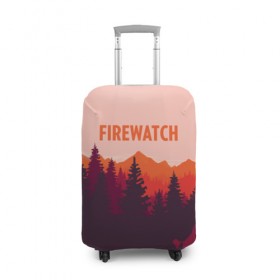 Чехол для чемодана 3D с принтом FIREWATCH в Кировске, 86% полиэфир, 14% спандекс | двустороннее нанесение принта, прорези для ручек и колес | art | campo santo | firewatch | game | горы | закат | игра | лес | пейзаж | пожарный дозор | солнце | холмы