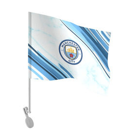 Флаг для автомобиля с принтом Manchester city в Кировске, 100% полиэстер | Размер: 30*21 см | football | soccer | манчестер