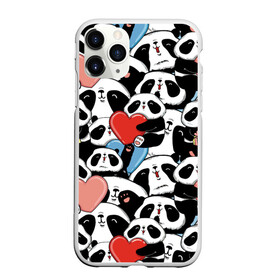 Чехол для iPhone 11 Pro матовый с принтом Пандяшки в Кировске, Силикон |  | Тематика изображения на принте: baby | cute | fun | gift | happy | heart | panda | paw | smile | белый | красный | лапа | малыш | милый | мягкий | нежный | няшный | панда | подарок | радость | розовый | сердце | счастье | сюрприз | улыбка | черный