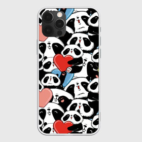 Чехол для iPhone 12 Pro Max с принтом Пандяшки в Кировске, Силикон |  | baby | cute | fun | gift | happy | heart | panda | paw | smile | белый | красный | лапа | малыш | милый | мягкий | нежный | няшный | панда | подарок | радость | розовый | сердце | счастье | сюрприз | улыбка | черный