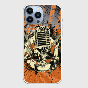 Чехол для iPhone 13 Pro Max с принтом Microphone в Кировске,  |  | Тематика изображения на принте: art | grunge | guitar | line | microphone | pattern | абстракция | арт | гитара | гранж | линии | микрофон | узор