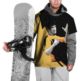 Накидка на куртку 3D с принтом Bruce Lee в Кировске, 100% полиэстер |  | bruce lee | актер | боец | воин | звезда | карате