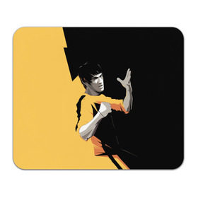 Коврик прямоугольный с принтом Bruce Lee в Кировске, натуральный каучук | размер 230 х 185 мм; запечатка лицевой стороны | Тематика изображения на принте: bruce lee | актер | боец | воин | звезда | карате
