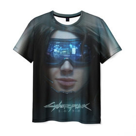 Мужская футболка 3D с принтом Cyberpunk 2077 в Кировске, 100% полиэфир | прямой крой, круглый вырез горловины, длина до линии бедер | cd projekt red | cyber | cyberpunk | cyberpunk 2077 | e3 | ps4 | rpg | v | xbox | будущее | девушка | игра | кибер | киберпанк | киберпанк 2077 | маска | от создателей ведьмака | очки | рпг