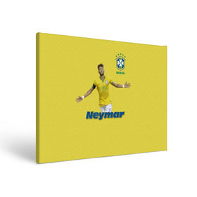 Холст прямоугольный с принтом Неймар в Кировске, 100% ПВХ |  | neymar | неймар | сборная бразилии | футбол
