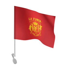 Флаг для автомобиля с принтом Сборная Испании в Кировске, 100% полиэстер | Размер: 30*21 см | la furia | lafuria | roja | spain | team | диего | иньеста | испания | коста | красная | сильва | форма | фурия | чемпионат мира. футбол