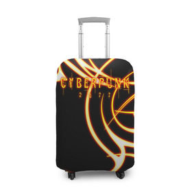 Чехол для чемодана 3D с принтом Cyberpunk 2077 в Кировске, 86% полиэфир, 14% спандекс | двустороннее нанесение принта, прорези для ручек и колес | action | cyberpunk | projekt red | rpg | игра | кибер | мир | панк | средневековья | фэнтези