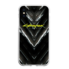 Чехол для iPhone XS Max матовый с принтом CYBERPUNK 2077 в Кировске, Силикон | Область печати: задняя сторона чехла, без боковых панелей | 2019 | cd project red | cd projekt red | cyberpunk | cyberpunk 2077 | e3 | future | hack | night city | ps4 | rpg | sci fi | xbox | андроиды | безумие | будущее | город ночи | кибер | киберпанк 2077 | логотип | от создателей ведьмака | роботы | рпг | фант