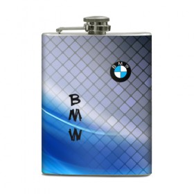 Фляга с принтом BMW в Кировске, металлический корпус | емкость 0,22 л, размер 125 х 94 мм. Виниловая наклейка запечатывается полностью | 