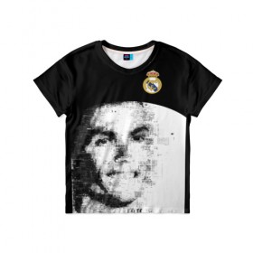 Детская футболка 3D с принтом Ronaldo Real Exclusive в Кировске, 100% гипоаллергенный полиэфир | прямой крой, круглый вырез горловины, длина до линии бедер, чуть спущенное плечо, ткань немного тянется | Тематика изображения на принте: 