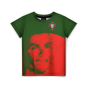Детская футболка 3D с принтом Ronaldo Portugal Exclusive в Кировске, 100% гипоаллергенный полиэфир | прямой крой, круглый вырез горловины, длина до линии бедер, чуть спущенное плечо, ткань немного тянется | Тематика изображения на принте: 