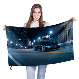 Флаг 3D с принтом BMW AUTO SPORT в Кировске, 100% полиэстер | плотность ткани — 95 г/м2, размер — 67 х 109 см. Принт наносится с одной стороны | amg | bmw | bmw performance | m | motorsport | sport | авто | автомобиль | автомобильные | бмв | бренд | марка | моторспорт | спорт | фон