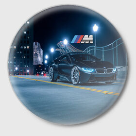 Значок с принтом BMW AUTO SPORT в Кировске,  металл | круглая форма, металлическая застежка в виде булавки | Тематика изображения на принте: amg | bmw | bmw performance | m | motorsport | sport | авто | автомобиль | автомобильные | бмв | бренд | марка | моторспорт | спорт | фон