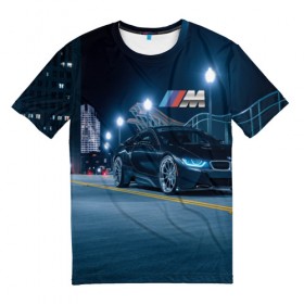 Мужская футболка 3D с принтом BMW AUTO SPORT в Кировске, 100% полиэфир | прямой крой, круглый вырез горловины, длина до линии бедер | amg | bmw | bmw performance | m | motorsport | sport | авто | автомобиль | автомобильные | бмв | бренд | марка | моторспорт | спорт | фон