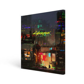 Холст квадратный с принтом Cyber Punk 2077 в Кировске, 100% ПВХ |  | cd projekt red | cyberpunk | cyberpunk 2077 | e3 | ps4 | rpg | v | xbox | будущее | киберпанк | киберпанк 2077 | от создателей ведьмака | рпг