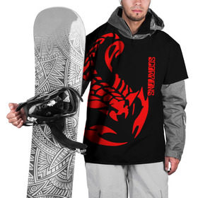 Накидка на куртку 3D с принтом Scorpions в Кировске, 100% полиэстер |  | scorpions | группа | скорпионс | хард | хардрок