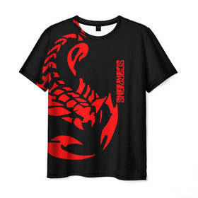 Мужская футболка 3D с принтом Scorpions в Кировске, 100% полиэфир | прямой крой, круглый вырез горловины, длина до линии бедер | scorpions | группа | скорпионс | хард | хардрок