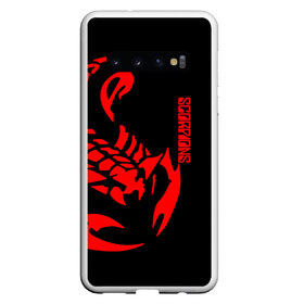 Чехол для Samsung Galaxy S10 с принтом Scorpions в Кировске, Силикон | Область печати: задняя сторона чехла, без боковых панелей | Тематика изображения на принте: scorpions | группа | скорпионс | хард | хардрок