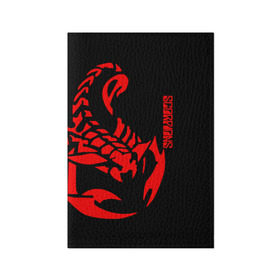 Обложка для паспорта матовая кожа с принтом Scorpions в Кировске, натуральная матовая кожа | размер 19,3 х 13,7 см; прозрачные пластиковые крепления | scorpions | группа | скорпионс | хард | хардрок