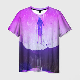 Мужская футболка 3D с принтом Пурпурные сны в Кировске, 100% полиэфир | прямой крой, круглый вырез горловины, длина до линии бедер | 