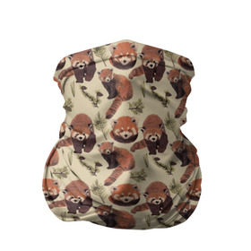 Бандана-труба 3D с принтом Red panda в Кировске, 100% полиэстер, ткань с особыми свойствами — Activecool | плотность 150‒180 г/м2; хорошо тянется, но сохраняет форму | panda | red panda | small panda | животные | красная панда | лес | панда