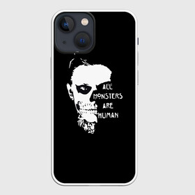 Чехол для iPhone 13 mini с принтом All Monsters Are Human в Кировске,  |  | Тематика изображения на принте: american horror story | американская история ужасов