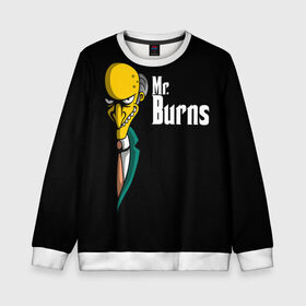 Детский свитшот 3D с принтом Mr. Burns (Simpsons) в Кировске, 100% полиэстер | свободная посадка, прямой крой, мягкая тканевая резинка на рукавах и понизу свитшота | Тематика изображения на принте: burns | mr | mr. burns | simpsons | мистер бернс | симпсоны